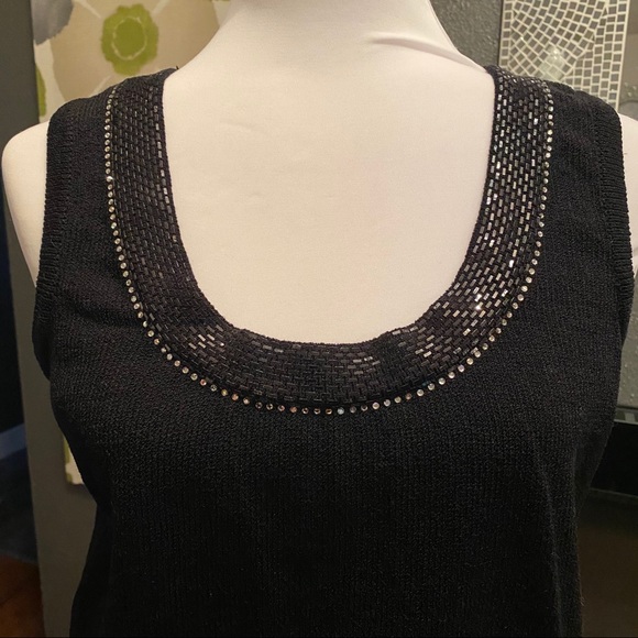 St John Evening Black Knit Tank - Picture 2 of 8